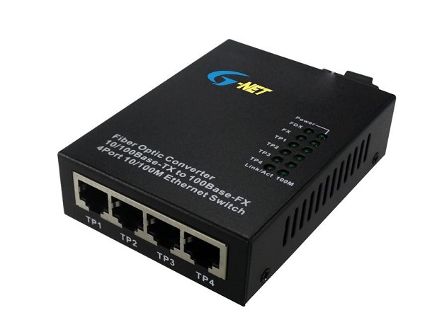 4-port 10/100Base-TX Ethernet Switch G-NET G-UES-1FX4TX-SC20A/B