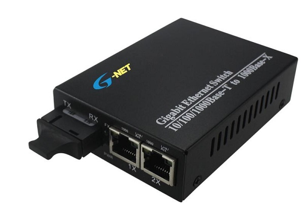 2 x 10/100/1000Base-TX Ethernet Switch G-NET G-UES-1GX2GT-SFP