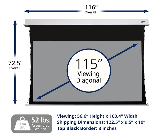 Màn chiếu điện Tab-tension 115-inch Elite Screens ETB115HD5-E8