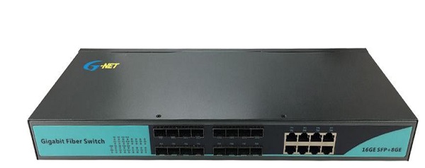 8-port 10/100/1000Base-TX Ethernet Switch G-NET G-UES-16GX8GT-SFP