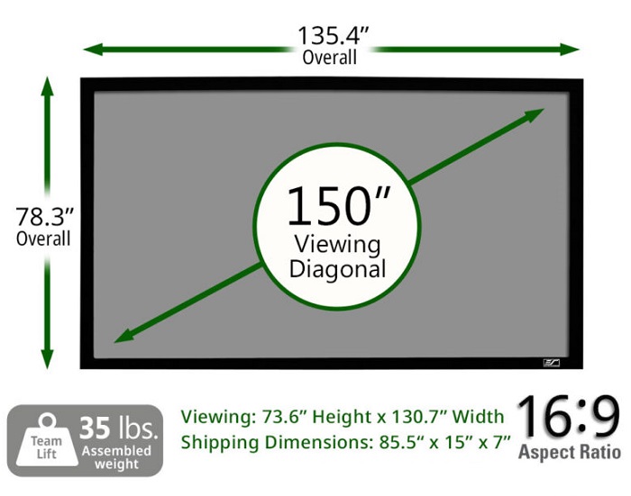 Màn chiếu 150-inch Elite Screens ER150DHD3