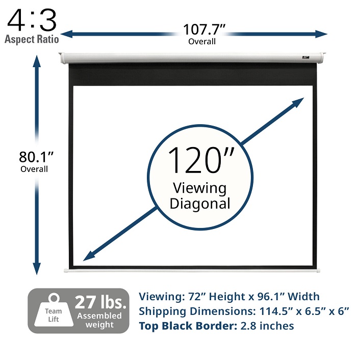 Màn chiếu điện 120-inch Elite Screens ELECTRIC120V