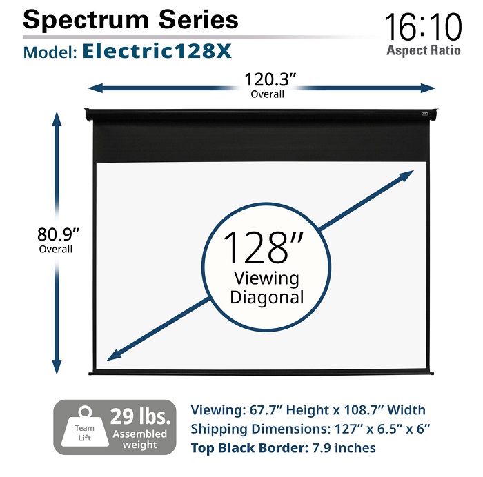 Màn chiếu điện 128-inch Elite Screens ELECTRIC128X