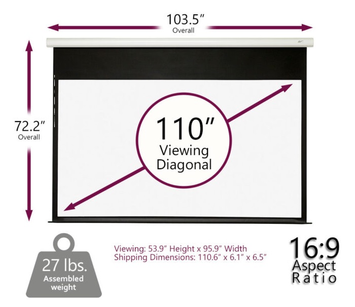 Màn chiếu điện 110-inch Elite Screens SPM110H-E12