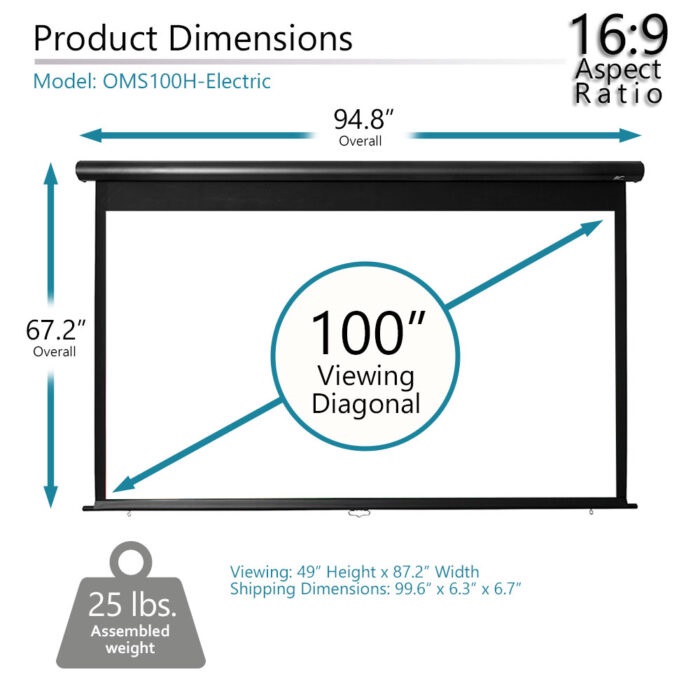 Màn chiếu điện 100-inch Elite Screens OMS100H-ELECTRIC