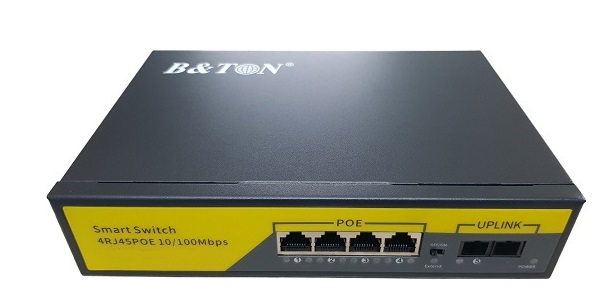 4-port 10/100M PoE + 2-port 10/100Mbps Uplink Switch BTON BT-D6006FE