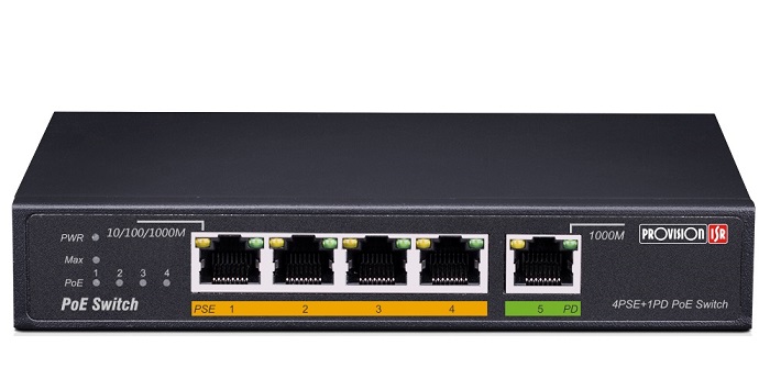 4-port Giga PoE Ethernet Switch Provision-ISR PoES-0460G+1G(HPD)