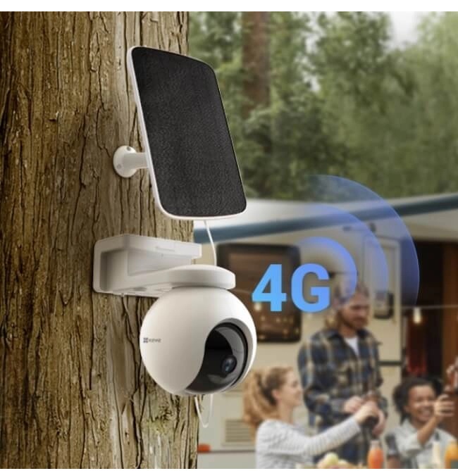 Camera IP Pin sạc hồng ngoại không dây 3.0 Megapixel EZVIZ EB8 (4G) + Solar