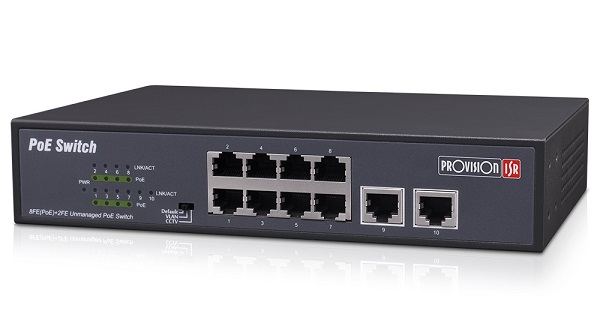 8-port 10/100Mbps PoE switch Provision-ISR PoES-08120C+2I-V2