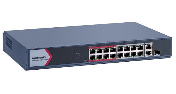 16 Port Fast Ethernet Smart PoE Switch HIKVISION DS-3E1318P-EI/M