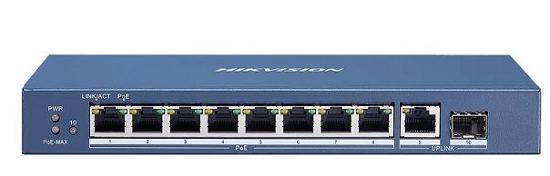 8-Port Gigabit Unmanaged PoE Switch HIKVISION DS-3E0510P-E