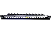 Cáp-phụ kiện Draka | 24-Port Flat STP/UTP Unloaded Patch Panel Draka HDPPF0600BK