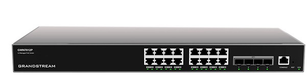 16-Port Gigabit PoE + 4-Port 10Gigabit SFP+ Layer 3 Managed Switch Grandstream GWN7812P