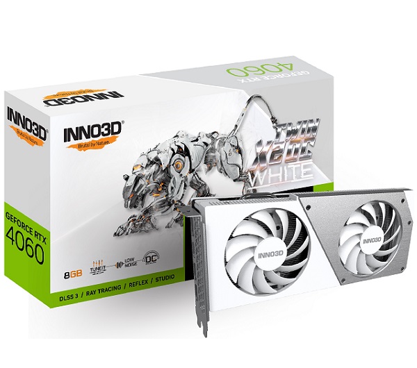 Graphics Card INNO3D GeForce RTX 4060 Twin X2 OC White