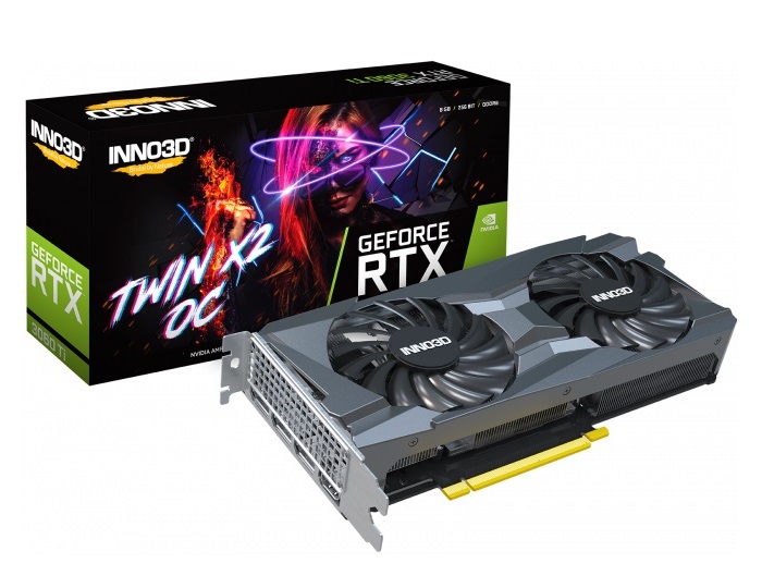 Graphics Card INNO3D GeForce RTX 3060 Ti Twin X2 OC LHR