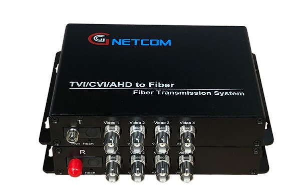 Bộ chuyển đổi Video quang 4 kênh GNETCOM HL-4V-20T/R 1080P