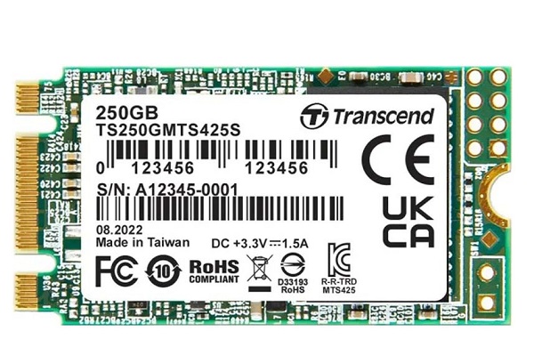 Ổ cứng SSD M.2 2242 SATA 250GB Transcend TS250GMTS425S