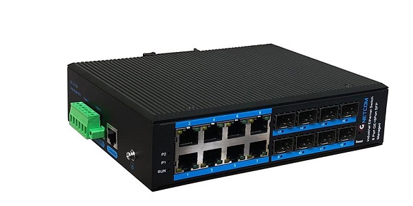 8-port Gigabit PoE + 8G SFP Managed Industrial Switch GNETCOM G-IES88GS-M-SFP