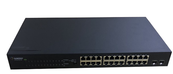 24-Port GE PoE + 2-Port Gigabit SFP Sundray X-link XS1550U-26P-PWR