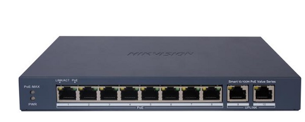 8-Port Fast Ethernet Smart PoE Switch HIKVISION DS-3E1310P-EI/M