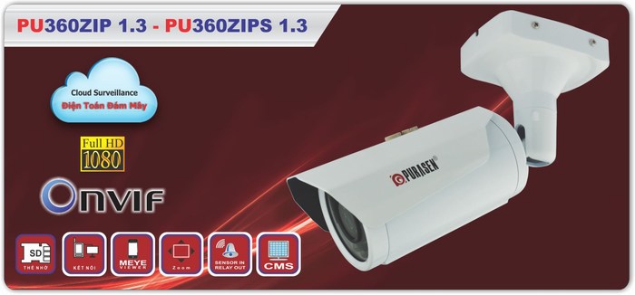 Camera IP hồng ngoại PURASEN PU-360ZIP 1.3