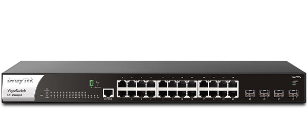 28-Port Gigabit L2+ Managed Switch DrayTek VigorSwitch G2282x