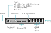 Bộ chia Hub Targus | Bộ chuyển đổi USB-C Thunberbolt 3 8K Docking Station TARGUS DOCK221USZ-50