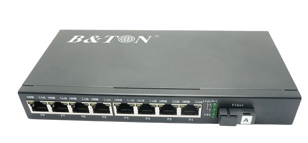 Chuyển đổi Quang-Điện Media Converter Unmanaged Fiber Switch BTON BT-918SM-20A