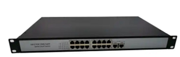 16-Port PoE 1G + 2-Port Uplink 1G + 2 Uplink SFP 1.25G Switch HDTEC