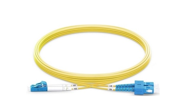 Dintek Fiber patch cord 9/125um, Single-mode, Duplex, SC/LC, 3M