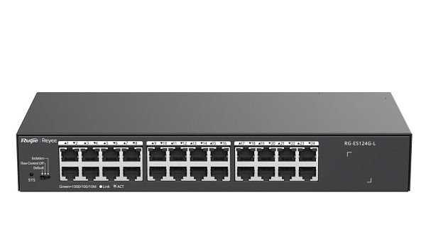 24-Port 10/100/1000Mbps Unmanaged Switch RUIJIE RG-ES124G-L