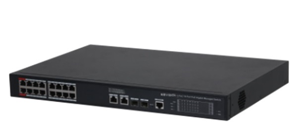 16-port Gigabit PoE Managed Switch KBVISION KX-CSW16-2F2G-240