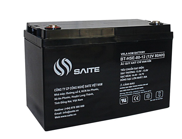 Ắc quy 12V-80Ah SAITE BT-HSE-80-12