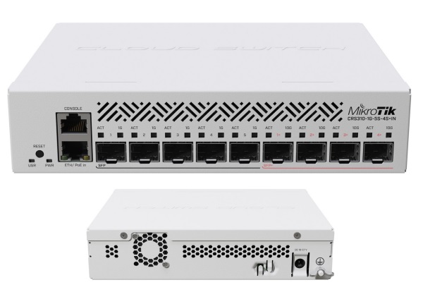 1-Port GE + 5-Port 1G SFP + 4-Port 10G SFP+ Switch Mikrotik CRS310-1G-5S-4S+IN