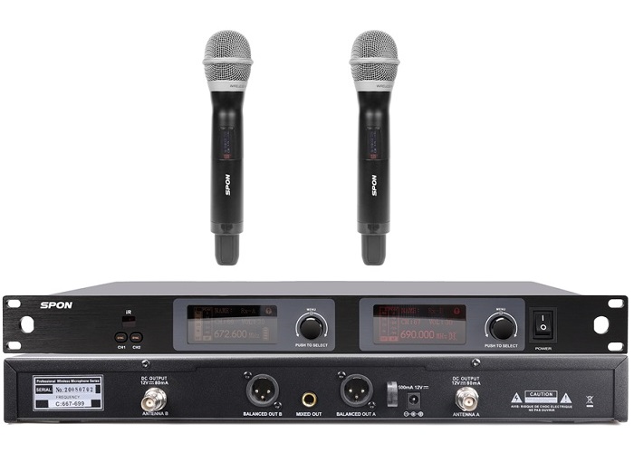 Microphone cầm tay không dây UHF SPON LCS-23300