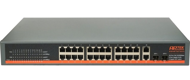 24-port 10/100Mbps PoE Switch APTEK SF1244P