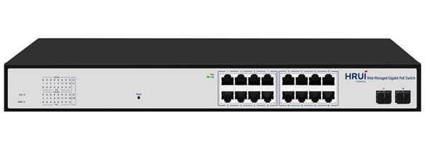 16-Port PoE Gigabit Web-Smart Switch HRUI HR-AFGW-162S-300