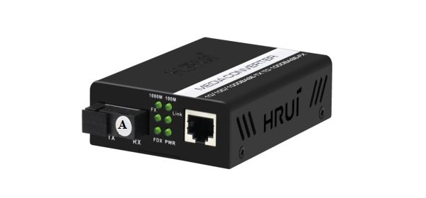 Media Converter Gigabit Single Mode HRUI HR100W-GE-25-T