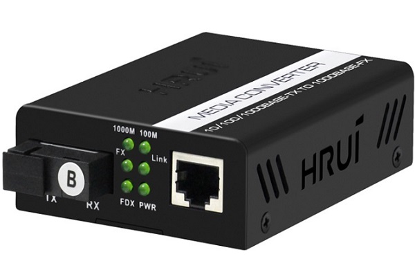 Media Converter Gigabit Single Mode HRUI HR100W-GE-25-R