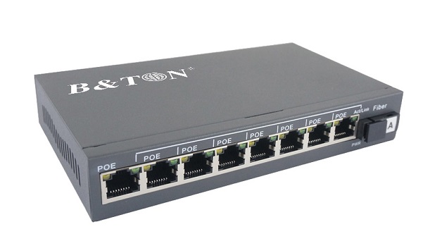 8-port 10/100/1000Mbps PoE + 1-port 1000Mbps SFP Uplink Switch BTON BT-D6108GE-20