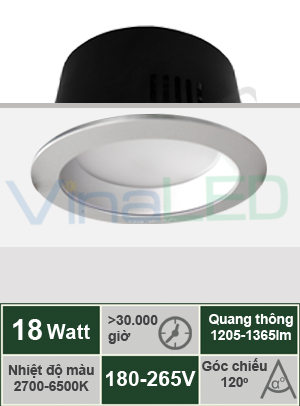 Đèn LED âm trần 18W VinaLED DL-G18S