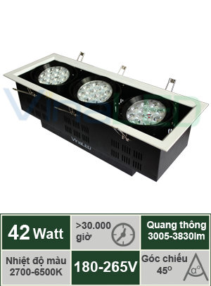 Đèn LED âm trần 42W VinaLED DL-B42H