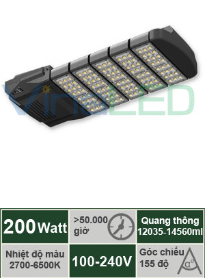 Đèn đường LED 200W VinaLED ST-B200H