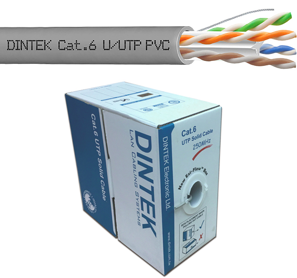 Cáp mạng Dintek CAT.6 UTP (1101-04005CH, 100 mét/thùng)