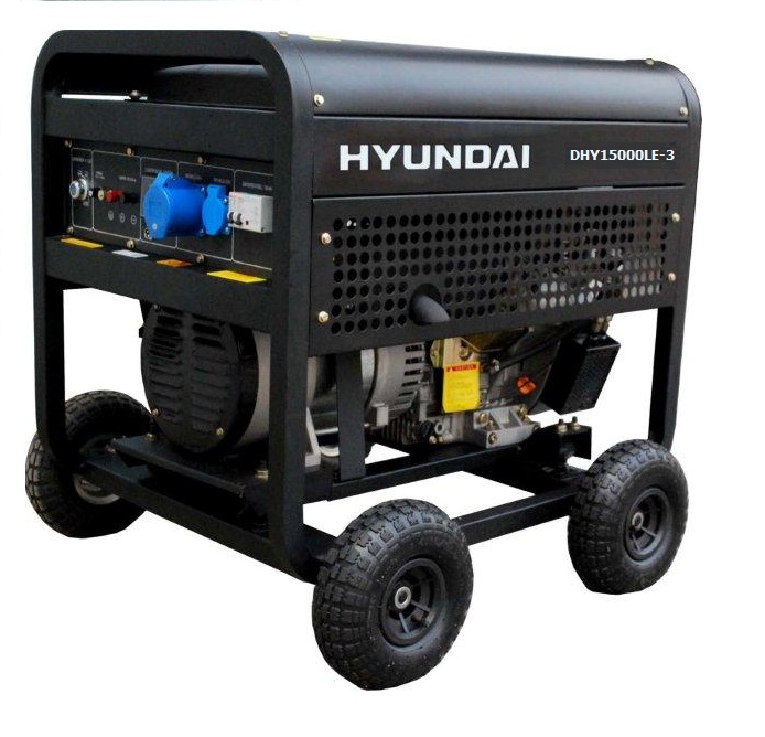 MÁY PHÁT ĐIỆN CHẠY DẦU DIESEL HYUNDAI DHY15000LE-3